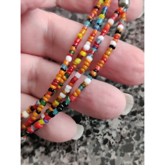 2 Strand Native American Fetish Treasure Necklace Bead Stone Figures IndianPenny - Picture 5 of 11